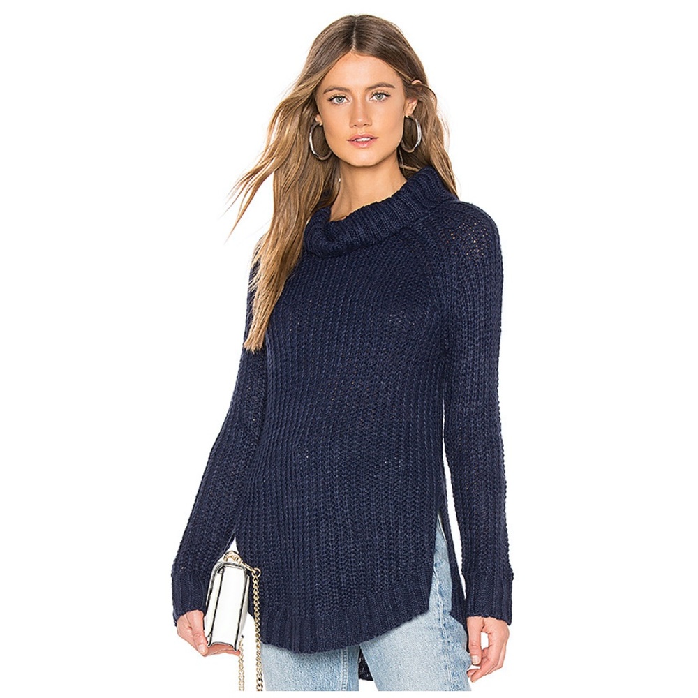 by the way. Autumn Turtle Neck Sweater Navy